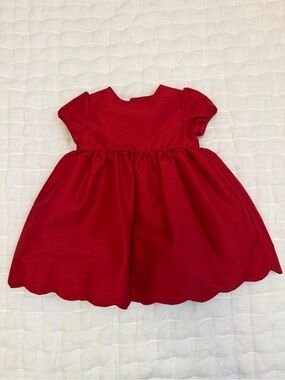 luli and me christmas dress & | Dresses | New Luli Me Girls Red Silk Holiday Plaid Scallop Hem Party White